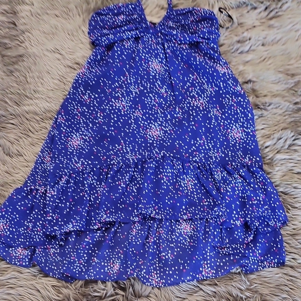 Blue Halter Dress with Star Pattern - Picture 3 of 9